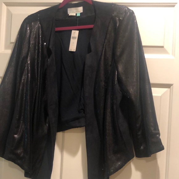 Anthropologie Jackets & Blazers - Anthropologie sequin open front blazer 2X